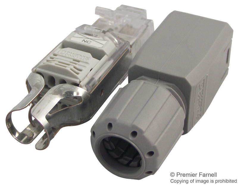 Phoenix Contact VS-PN-RJ45-5-Q/IP20 Modular Connector RJ45 Plug 1 x (Port) 8P4C Cat5 IP20 Cable Mount