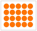 Multicomp PRO MP010419 Label Round Self Adhesive 25 mm Paper Orange
