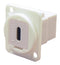 Cliff Electronic Components CP30201W CP30201W USB Adapter CSK Hole Type C Receptacle Feedthrough