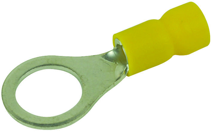 MULTICOMP MC29556 TERMINAL, RING TONGUE 3/8IN CRIMP YELLOW