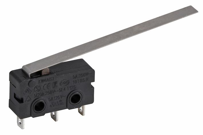 Camdenboss CSM40580A. Microswitch Subminiature Long Lever Spdt Solder 5 A