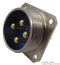 JAEGER 533763006 Circular Connector, Standard Series, Panel Mount Receptacle, 4 Contacts, Solder Pin, Metal Body