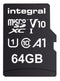 Integral INMSDX64G-100V10 INMSDX64G-100V10 Flash Memory Card Microsdxc UHS-1 Class 10 64 GB