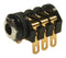 Cliff Electronic Components CL1323A Phone Audio Connector 6.35mm Stereo 3 Contacts Jack 6.35 mm Panel Mount Gold