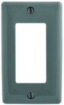 HUBBELL WIRING DEVICES NP26GY WALL PLATE, NYLON, 1 GANG, GRAY