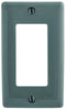 HUBBELL WIRING DEVICES NP26GY WALL PLATE, NYLON, 1 GANG, GRAY