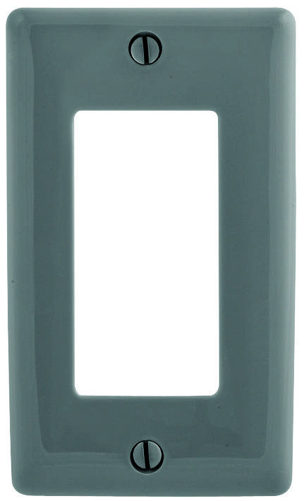 HUBBELL WIRING DEVICES NP26GY WALL PLATE, NYLON, 1 GANG, GRAY