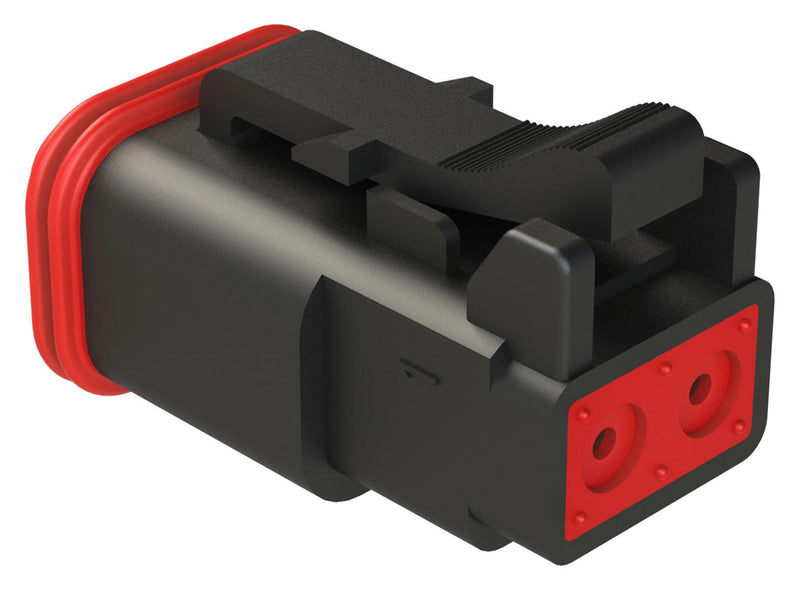 Amphenol SINE/TUCHEL AT06-2S-BLK Automotive Housing Plug 2POS 13A BLK