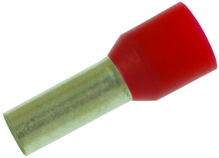 WAGO 216-209 TERMINAL, FERRULE, 12 X 4.6MM, CRIMP RED