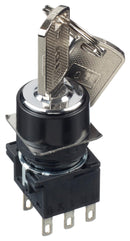 Idec LB1K-21ST6B Keylock Switch Spring Return LB Series Dpdt Momentary Solder 5 A 125 V