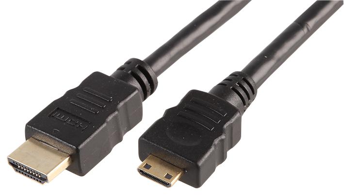 PRO Signal PSG03809 PSG03809 Audio / Video Cable Assembly Hdmi A Plug Mini C 3.28 ft 1 m Black