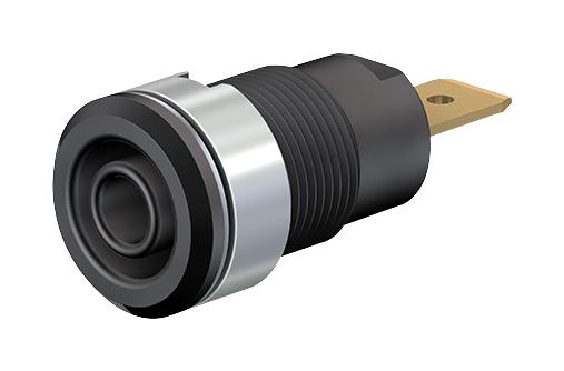 Staubli 23.3060-21 4MM Banana Jack Panel Mount 32 A 1 KV Gold Plated Contacts Black 23AH8729