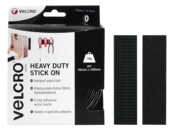 Velcro VEL-EC60245 VEL-EC60245 Tape Hook and Loop Roll Black 50 mm x 2.5 m