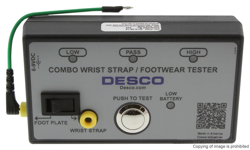 Desco 19280 ESD Tester LED 20 % 38.1 mm 142.24