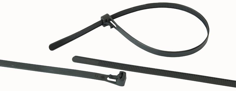 PRO Power 0315HV-300 0315HV-300 Reusable Cable Ties 300mm x 7.50mm Black 100 Pack