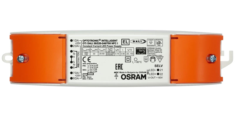 Osram OTI-DALI-30/220-240/700-NFC-I OTI-DALI-30/220-240/700-NFC-I LED Driver Lighting 30 W 50 V 700 mA Constant Current 198