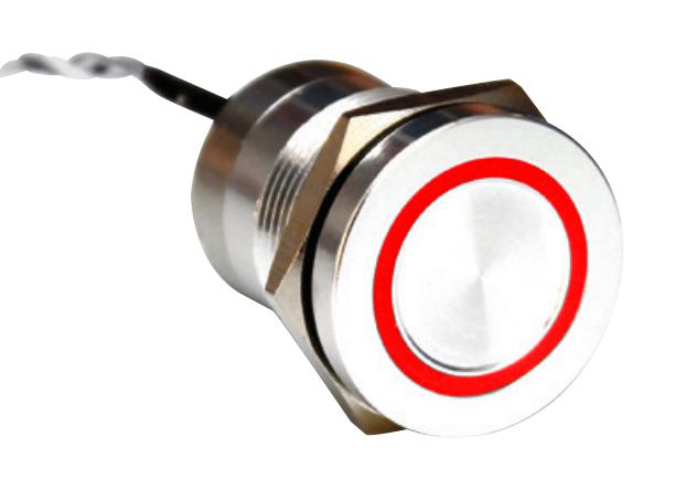 Bulgin MC19LOSRG Vandal Resistant Switch Dpdt Natural MC Series Off-On Green Red Wire Leaded