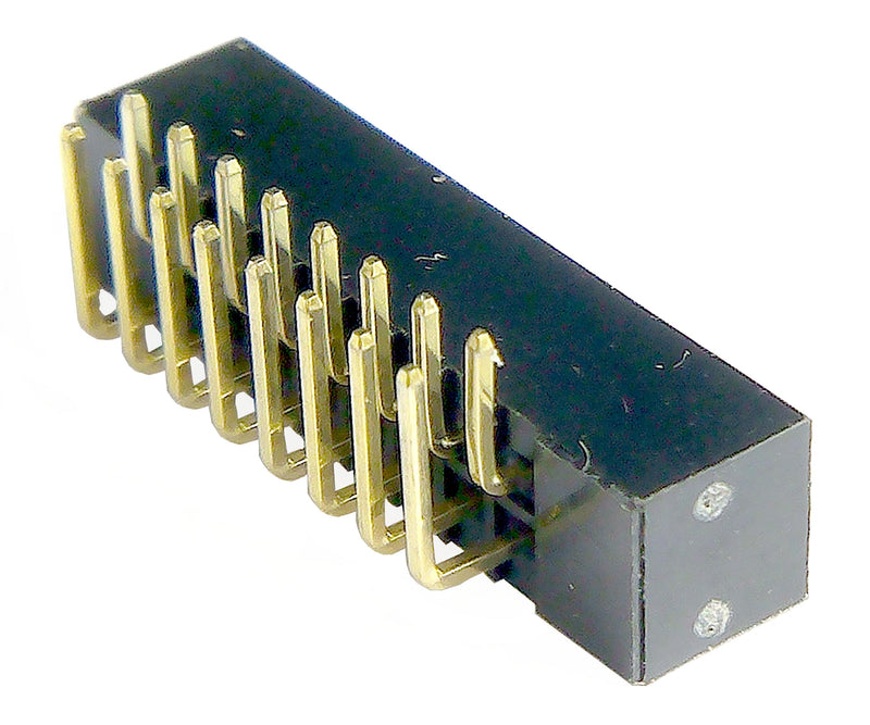 Multicomp PRO MP008644 Pin Header Wire-to-Board 2 mm Rows 16 Contacts Through Hole Right Angle MCP 2MM RA