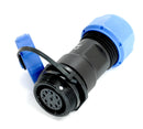 Multicomp PRO MP007566 MP007566 Circular Connector w/ Cap MP SP17 Cable Mount Receptacle 9 Contacts Solder Socket Threaded