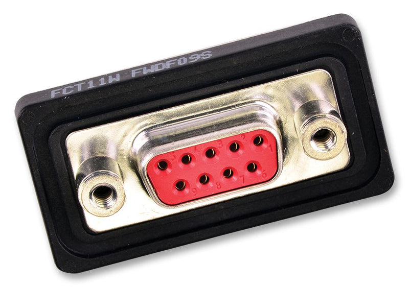 FCT - A Molex Company FWDF09SA D Sub Connector 9 Contacts Receptacle DE Brass Body Solder