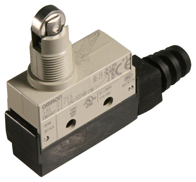 Omron SHL-Q2255 Microswitch Snap Action Roller Plunger Spdt Screw 10 A 250 VDC