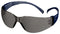 3M SF102AF-BLU SF102AF-BLU Glasses Anti-Fog / Anti-Scratch Grey Lens Blue Frame Securefit 100 Series