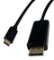 Videk 2496CMD-2 Audio / Video Cable Assembly USB 3.1 Type C Plug Displayport 6.6 ft 2 m Black New