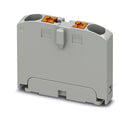 Phoenix Contact PTFIX 2X25 GY Panel Mount Barrier Terminal Block Grey 24 A 690 V 2 Pole 1 Push In 12 AWG