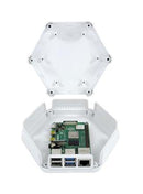 Camdenboss CBHEX1-PI4-WH CBHEX1-PI4-WH Plastic Enclosure Raspberry Pi4 Hex-Box IoT ABS 45 mm 130 146 IP30 IP40