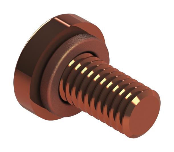 Deltron Enclosures 486-CSCR-M6 Screw Heavy Duty Earth Philips M6 x 8 Copper 486 Series