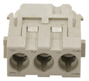 Multicomp PRO MP009492 Heavy Duty Connector MP-HM Inserts Module 3 Contacts Receptacle Screw Socket