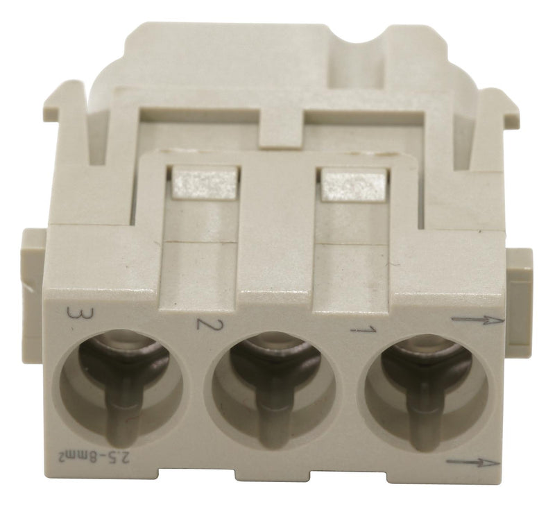Multicomp PRO MP009492 Heavy Duty Connector MP-HM Inserts Module 3 Contacts Receptacle Screw Socket