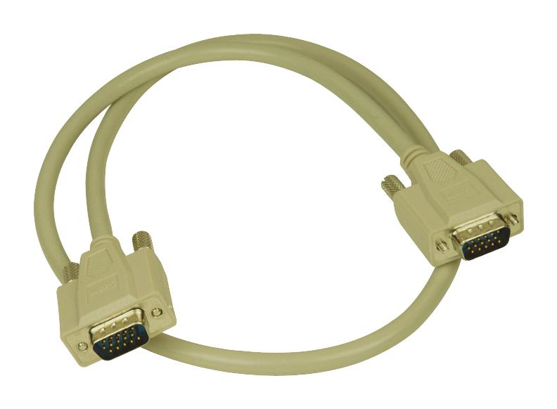 L-COM CHD15MM-2.5 Computer Cable D Subminiature Plug 15 Way 2.5 ft 762 mm Grey New