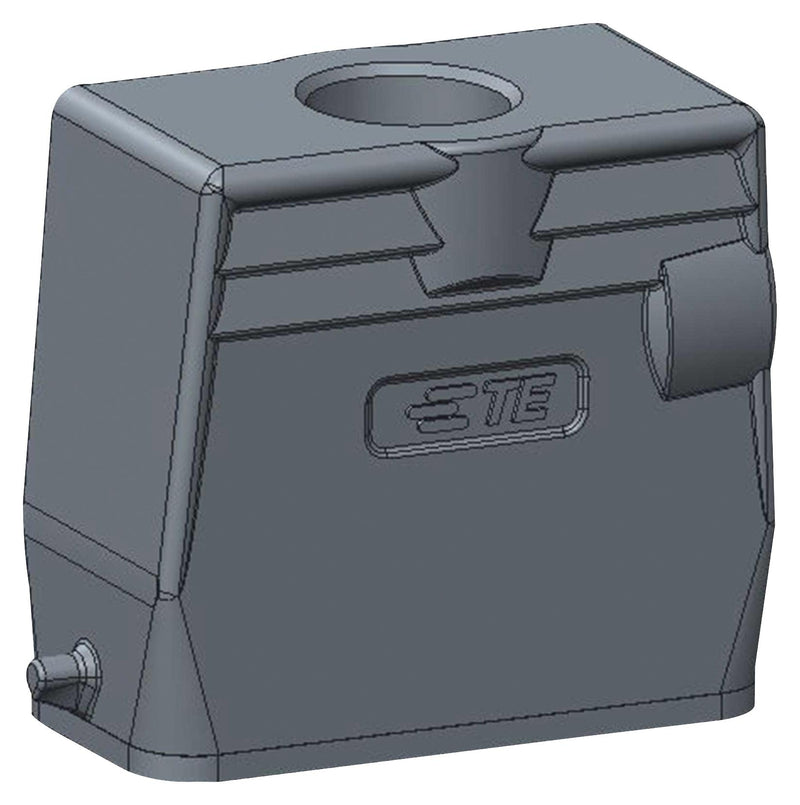 TE Connectivity T1329107112-000 T1329107112-000 Heavy Duty Connector Hood Top Entry Aluminium Alloy Body 1 Lever