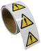 Multicomp PRO MP001254 Label Self Adhesive 50 mm Vinyl Warning Attention (ISO Symbol)