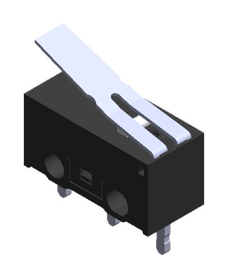 Multicomp PRO MP005559 Microswitch Miniature Bent Lever SPST-NC PC Pin 3 A