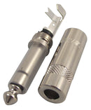 Neutrik NYS202 Phone Audio Connector 3 Contacts Plug 6.35 mm Cable Mount Nickel Plated Metal Body