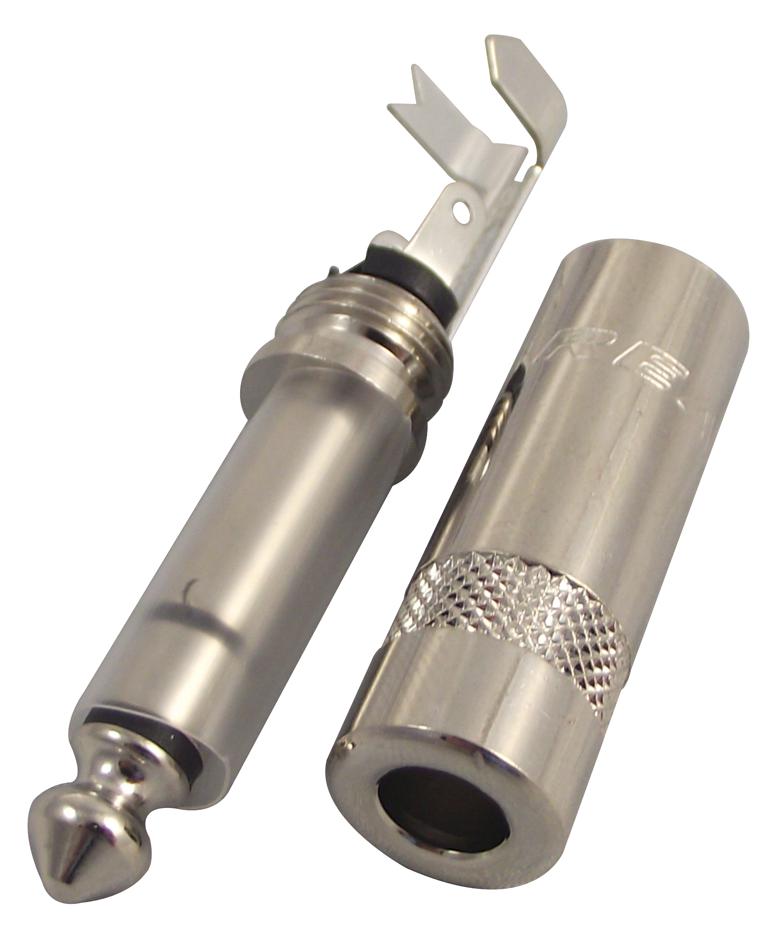 Neutrik NYS202 Phone Audio Connector 3 Contacts Plug 6.35 mm Cable Mount Nickel Plated Metal Body