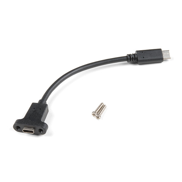 SparkFun Panel Mount USB-C Extension Cable - 6"