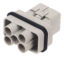 TE Connectivity T2080062101-100 T2080062101-100 Heavy Duty Connector HQ Insert 6+PE Contacts H8A Plug Crimp Pin - Not Supplied