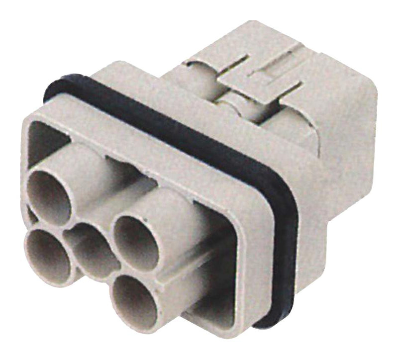 TE Connectivity T2080062101-100 T2080062101-100 Heavy Duty Connector HQ Insert 6+PE Contacts H8A Plug Crimp Pin - Not Supplied
