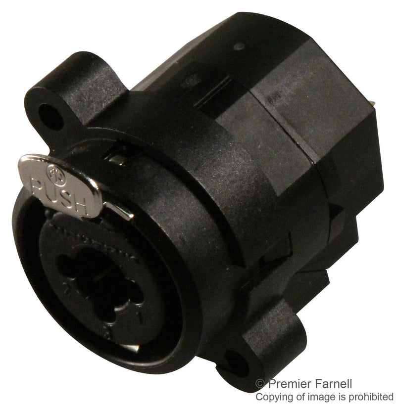 NEUTRIK NCJ6FI-S XLR Audio Connector, Combi XLR/Jack, 3 Contacts, Socket, Panel Mount, Gold Plated Contacts
