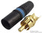 NEUTRIK NYS373-6 RCA (Phono) Audio / Video Connector, 1 Contacts, Plug, Gold Plated Contacts, Metal Body, Black