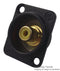 NEUTRIK NF2D-B-4 RCA (Phono) Audio / Video Connector, 2 Contacts, Jack, Gold Plated Contacts, Metal Body, Yellow