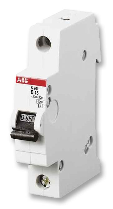 ABB S201MC4 Thermal Magnetic Circuit Breaker, Miniature, C Curve, System Pro M Compact S200M Series, 230 VAC