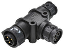 Amphenol LTW AB-CC-030303-HBH-TQ001 AB-CC-030303-HBH-TQ001 Connector Accessory 3Pos Plug to Receptacle T Adaptor Circular Connectors