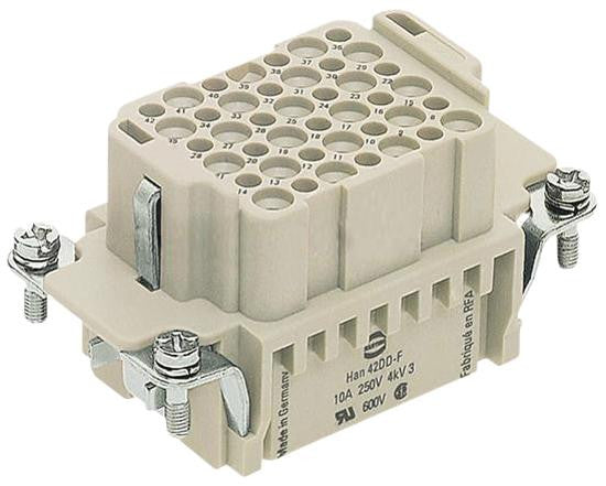 HARTING 09160423101 HAN INSERT, RECEPTACLE, 42 POSITION, CRIMP