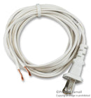 VOLEX 17109 9 POWER CORD, NEMA1-15P, 2.74M, WHITE