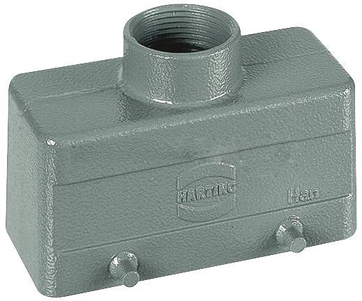HARTING 09300101421 TOP ENTRY HOOD, SIZE 10B, METAL