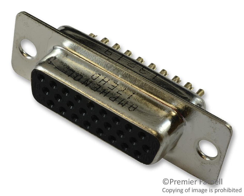 AMPHENOL COMMERCIAL PRODUCTS 17EHD026SAA000 D SUB CONNECTOR, STANDARD, 26 POSITION, RECEPTACLE